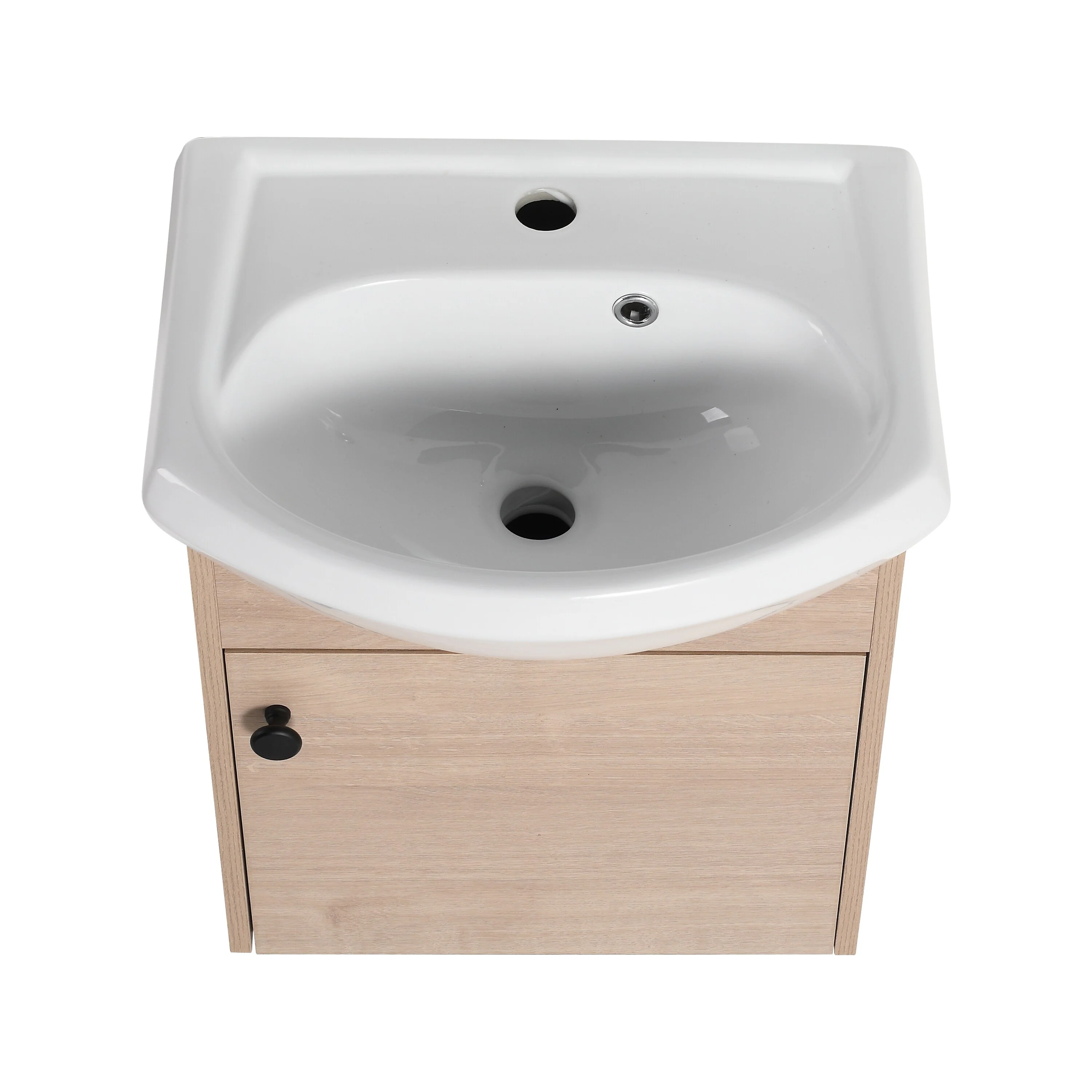 BNK 16/18/23 inch Freestanding/Floating Bathroom Vanity with Single Sink,Powder Room Vanity with Soft Close Door