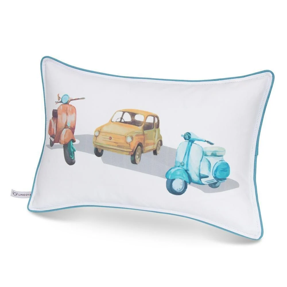 Lincove Decorative Vintage Cars Print Pillowcase for Kids