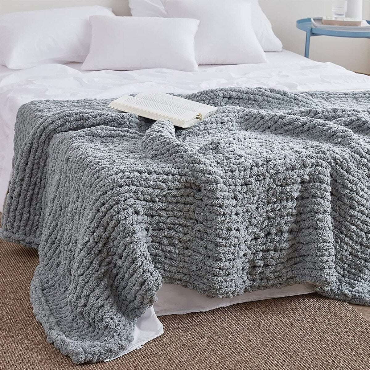Cozy Potato® Chenille Chunky Knit Throw Blanket