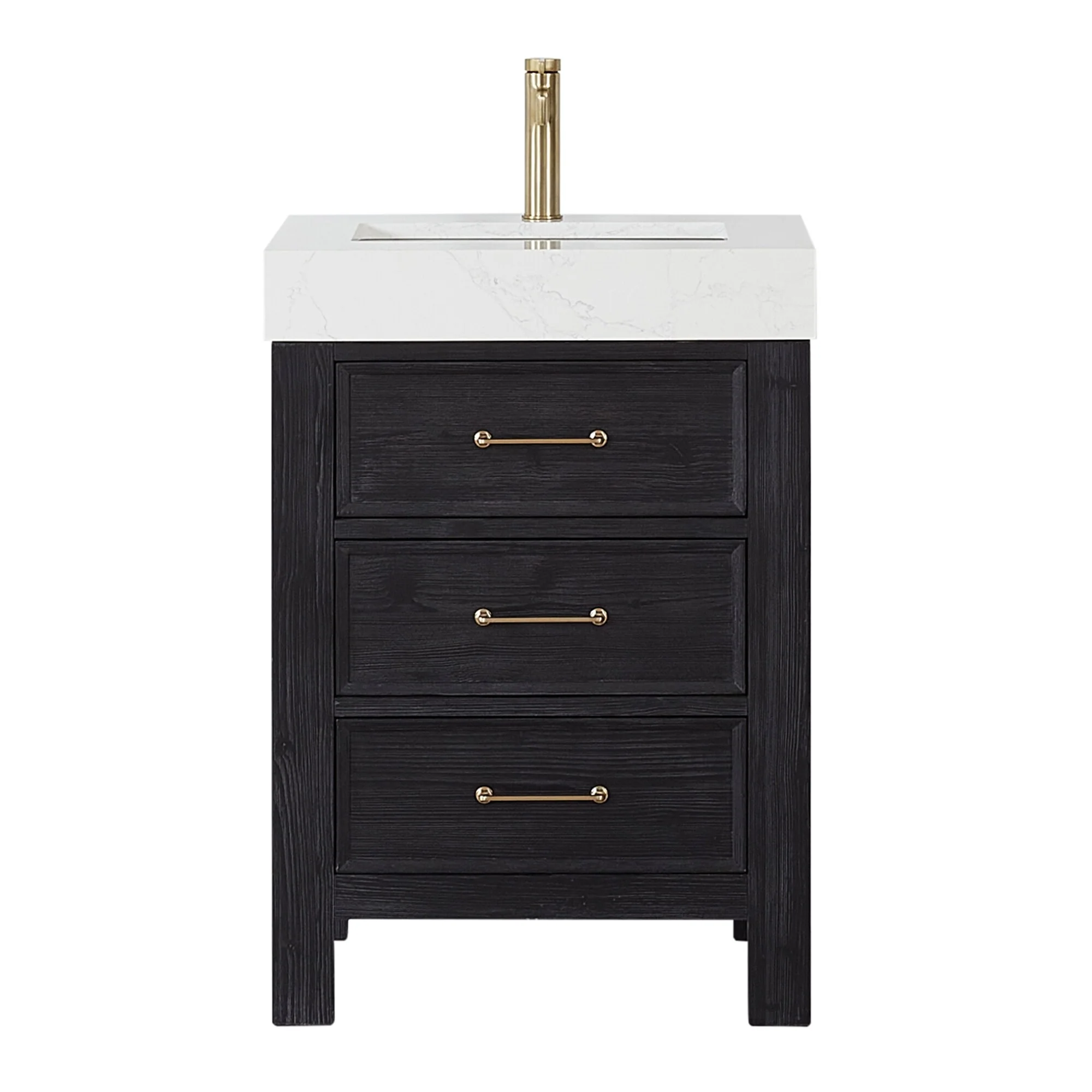 Leon 24 in. Single Bathroom Vanity with Composite Stone Top
