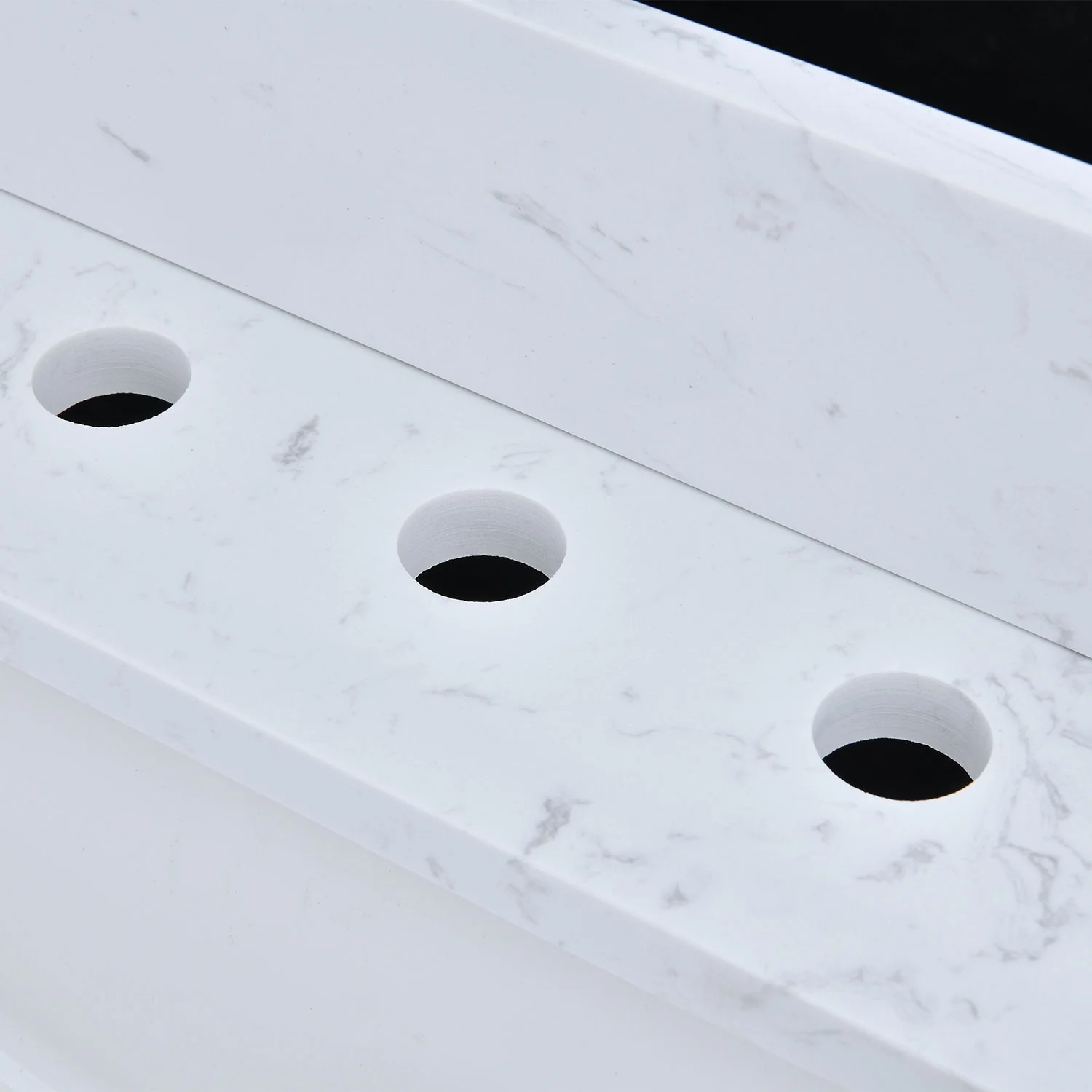 PROOX Bath Cultured Marble Vanity Top Undermount Rectangle Sink Backsplash Included
