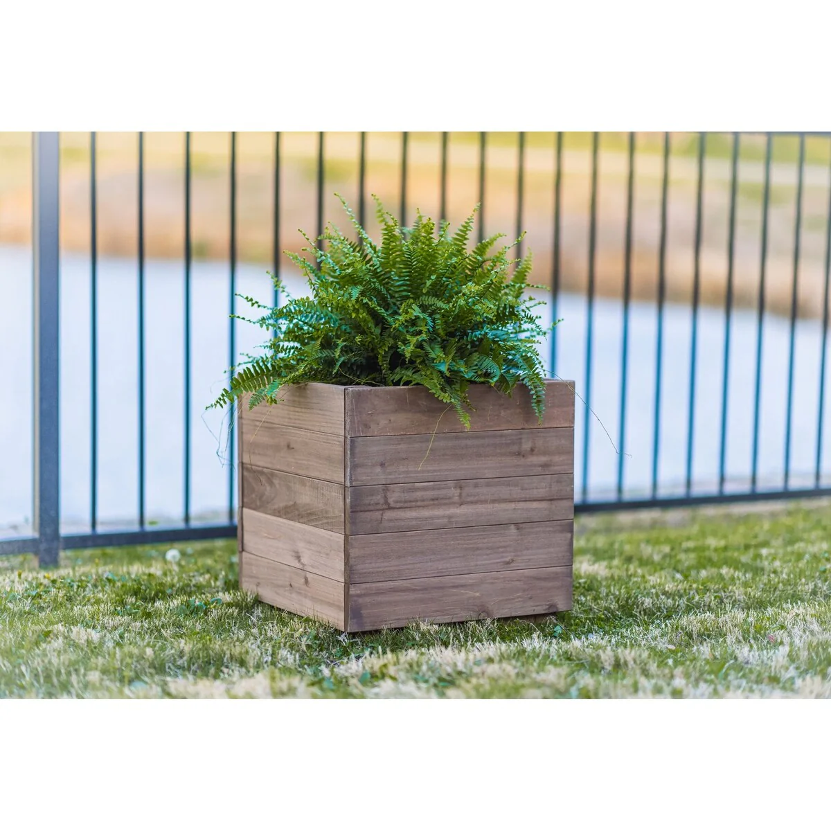 Zylina Indoor/Outdoor Trough Planter- Tall - 18 x 18 x 18