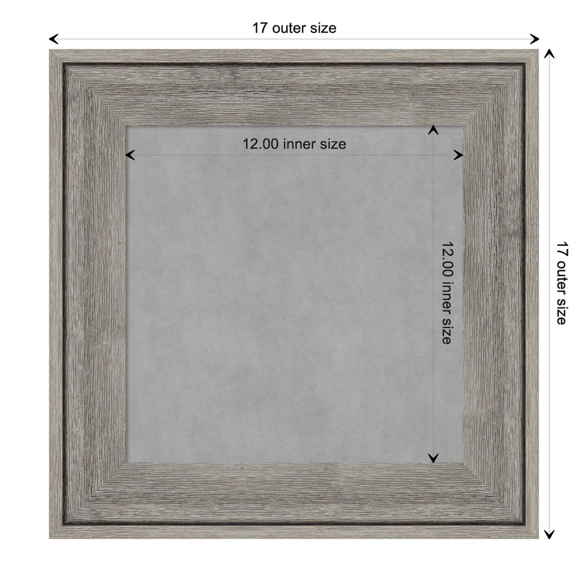 Amanti Art Regis Barnwood Grey Framed Magnetic Board
