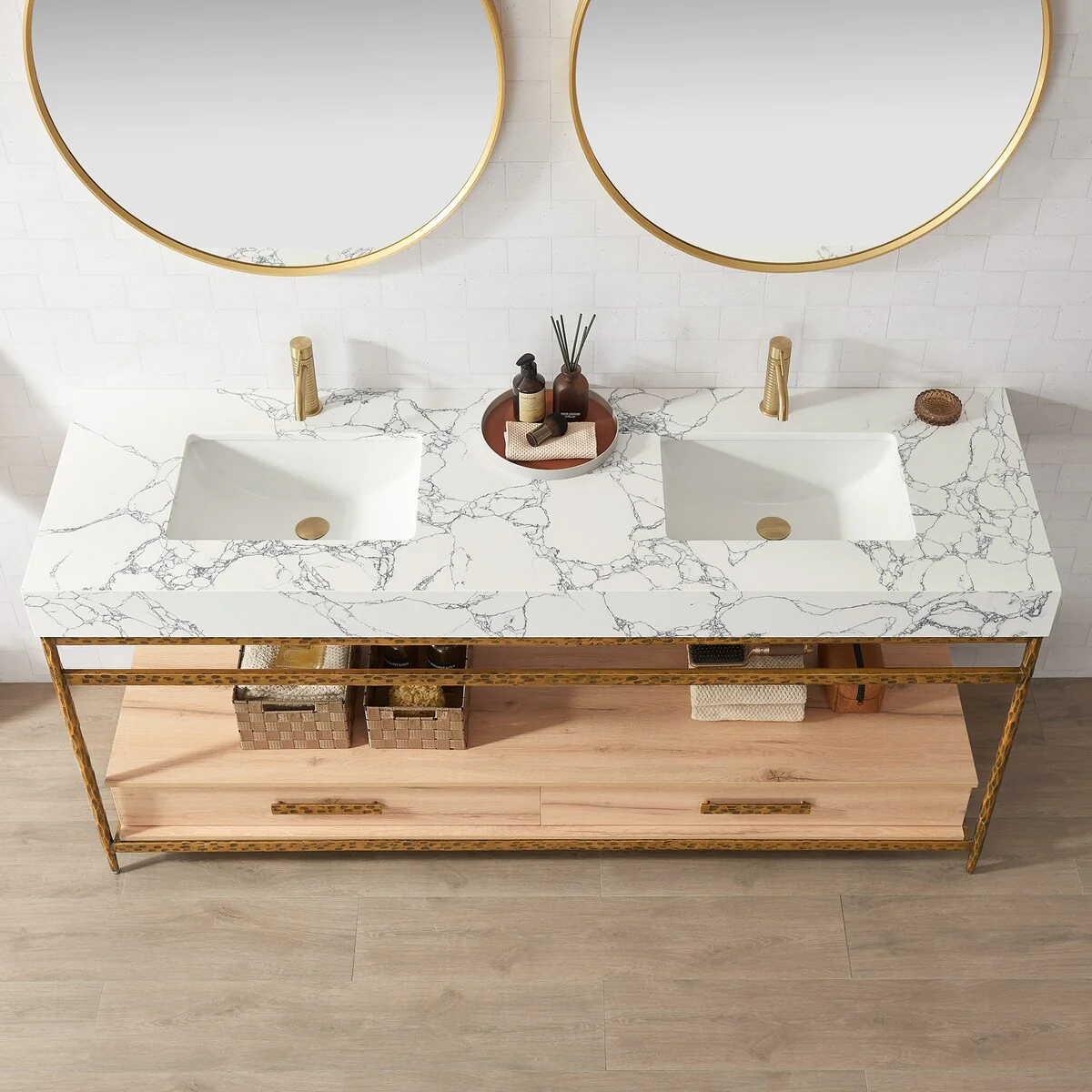 Dhaka Bath Vanity with Composite Stone Top without Mirror