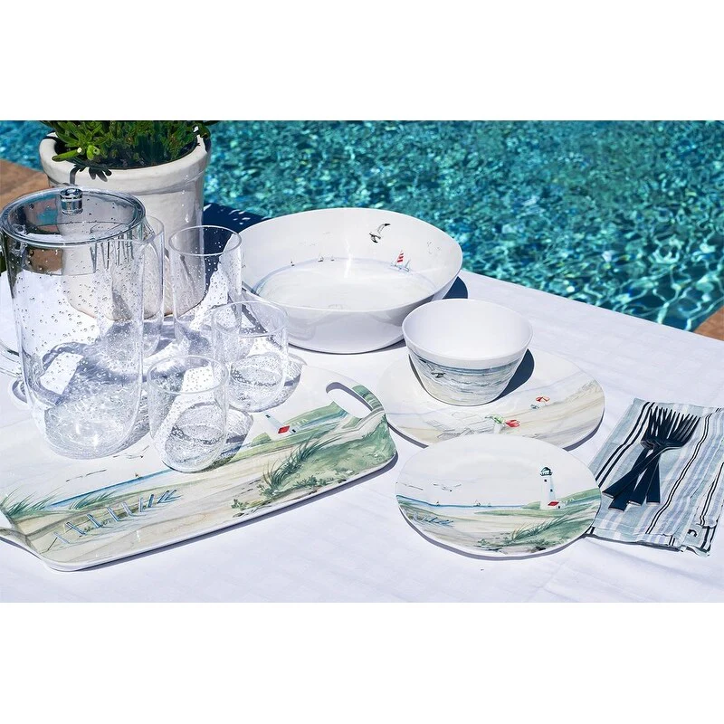 Abode Homewares by TarHong By the Shore Serve Bowl, 11.9