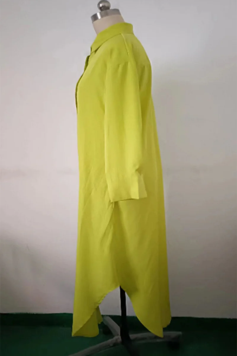 Casual Buttons Long Sleeve Shirt Dress Dresses(5 Colors) - Deanwangkt