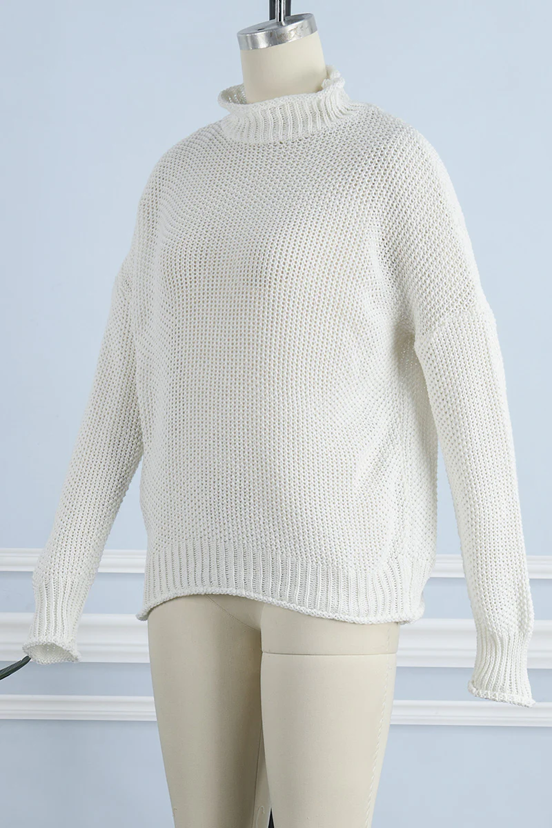 Fashion Casual Solid Patchwork Turtleneck Sweaters(14 Colors) - Deanwangkt