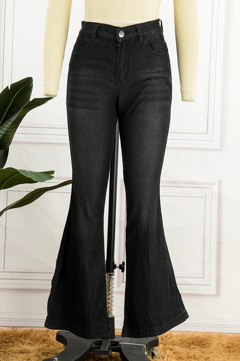 Casual Solid Patchwork Boot Cut Denim Jeans(3 Colors) - Deanwangkt
