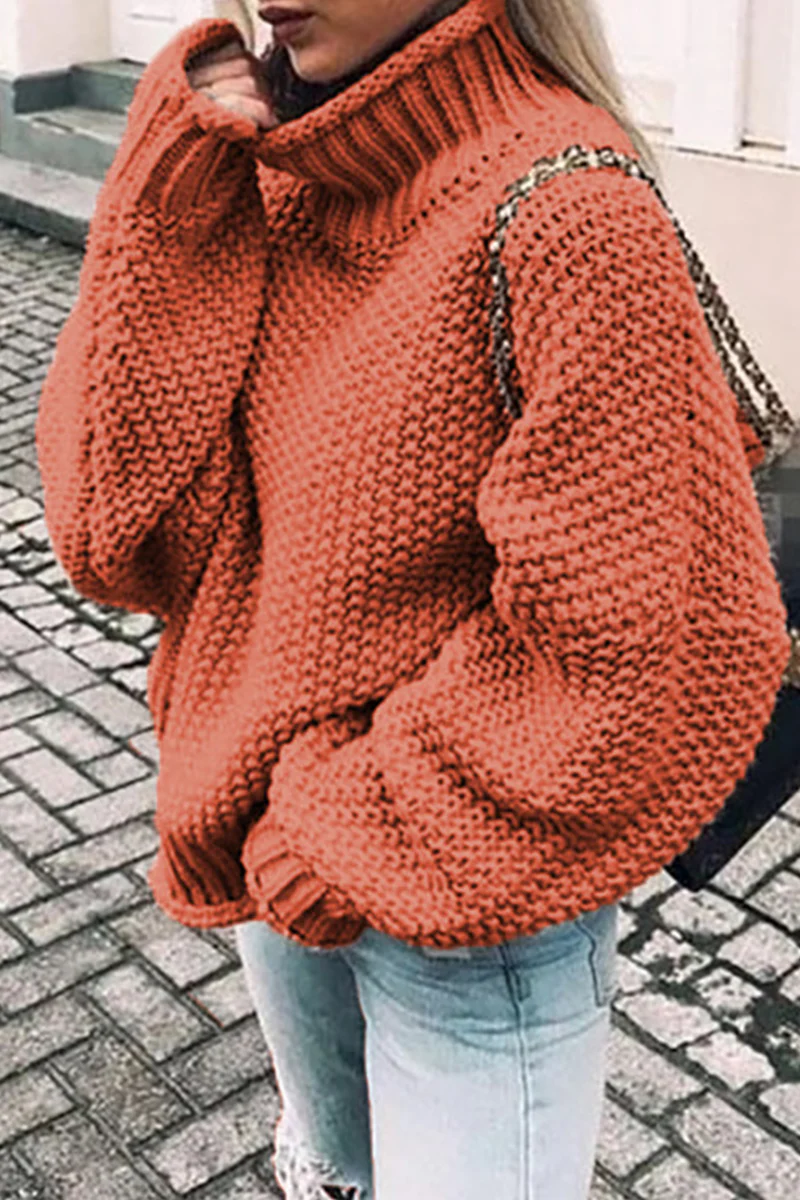 Fashion Casual Solid Patchwork Turtleneck Sweaters(14 Colors) - Deanwangkt