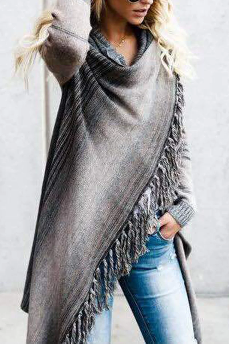 Florcoo Striped Shawl Sweater 2 Styles - Deanwangkt