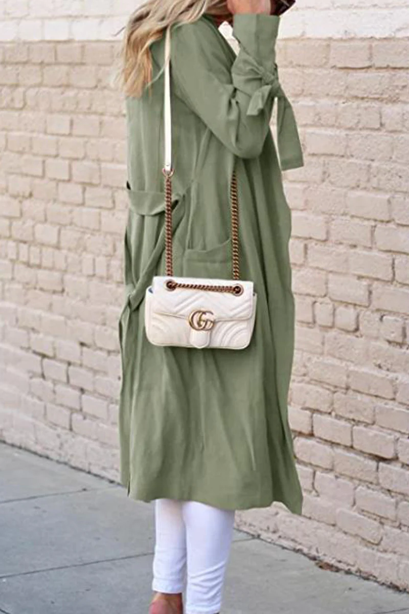 British Style Solid Frenulum Outerwear(6 Colors) - Deanwangkt