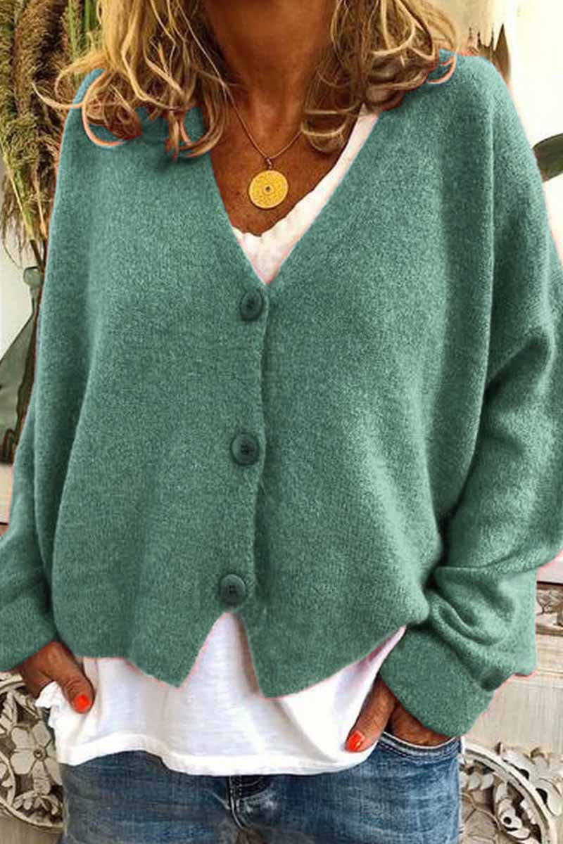 Florcoo Casual Loose Knitted Cardigan ( 6 Color ) - Deanwangkt