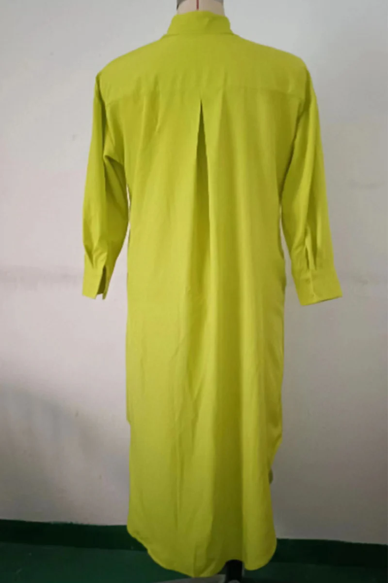 Casual Buttons Long Sleeve Shirt Dress Dresses(5 Colors) - Deanwangkt