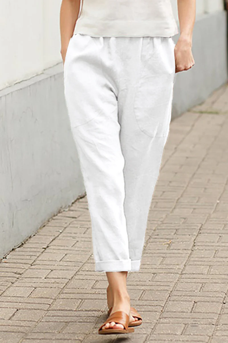 Casual Mid Waist Solid Color Bottoms(7 Colors) - Deanwangkt