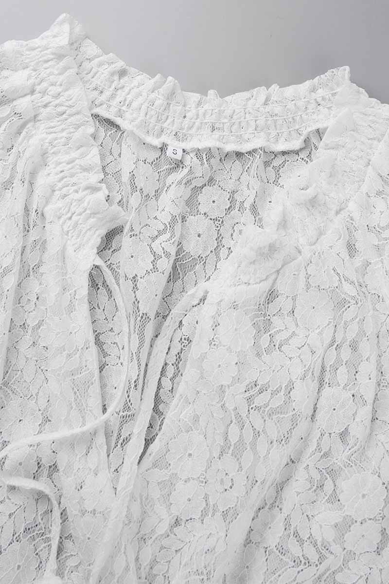 Fashion Elegant Solid Patchwork V Neck Blouses(4 Colors) - Deanwangkt