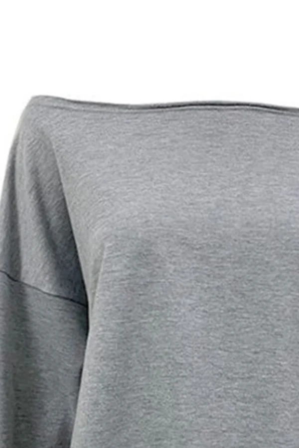 Casual Elegant Solid Patchwork Fold Off the Shoulder Hoodies - Deanwangkt