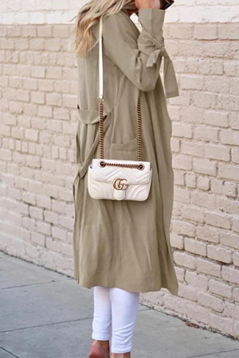 British Style Solid Frenulum Outerwear(6 Colors) - Deanwangkt