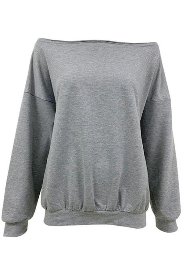 Casual Elegant Solid Patchwork Fold Off the Shoulder Hoodies - Deanwangkt