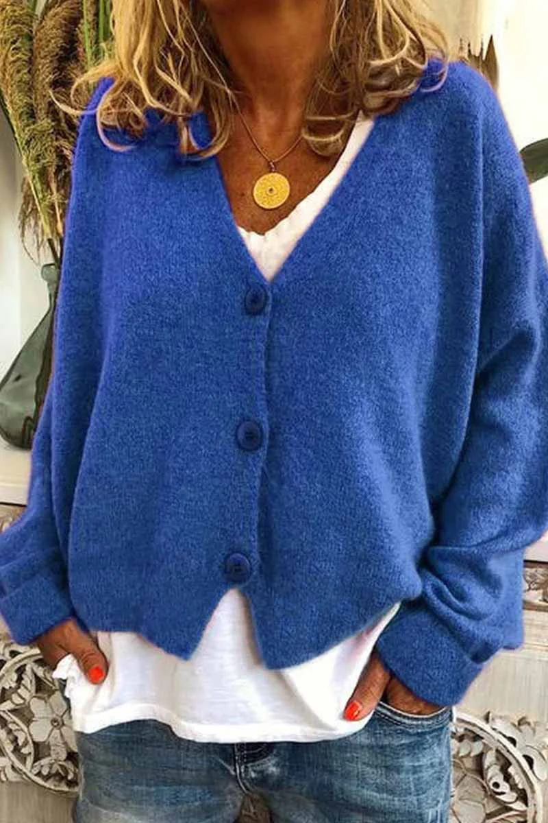 Florcoo Casual Loose Knitted Cardigan ( 6 Color ) - Deanwangkt