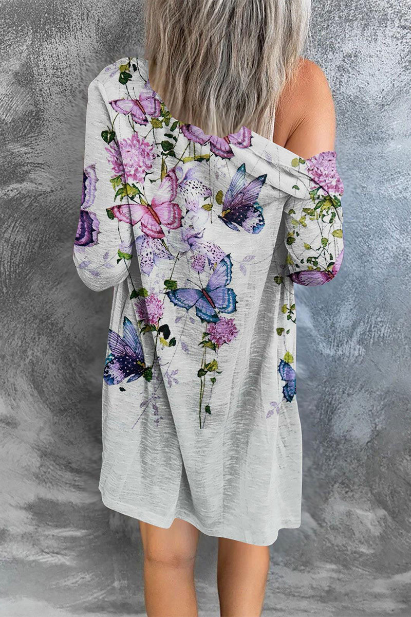 Street Print Patchwork Cardigan Collar Outerwear(8 Colors) - Deanwangkt