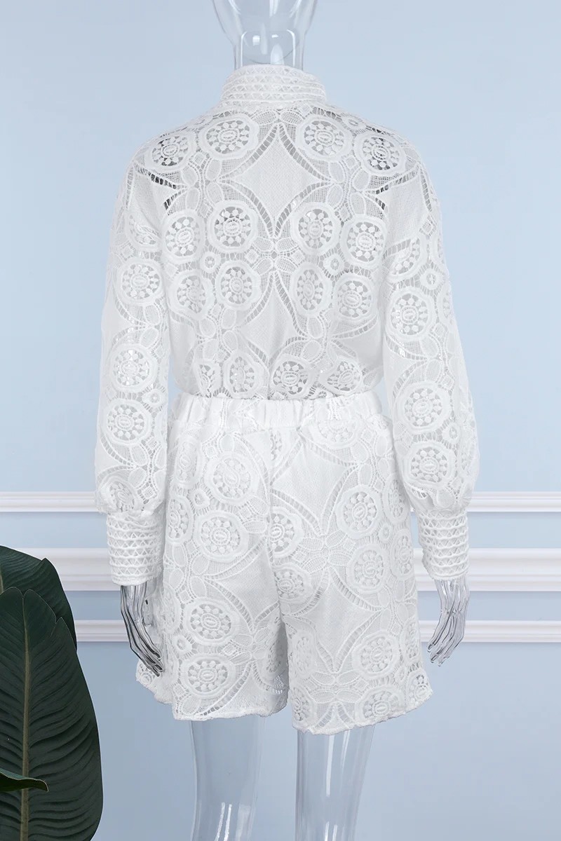 Casual Solid Buckle Mandarin Collar Long Sleeve Two Pieces(3 Colors) - Deanwangkt