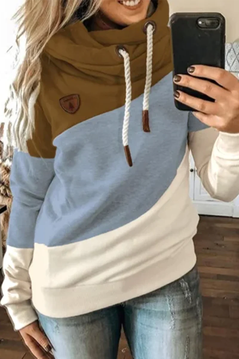 Florcoo Hooded Loose Splicing Top(4 colors) - Deanwangkt