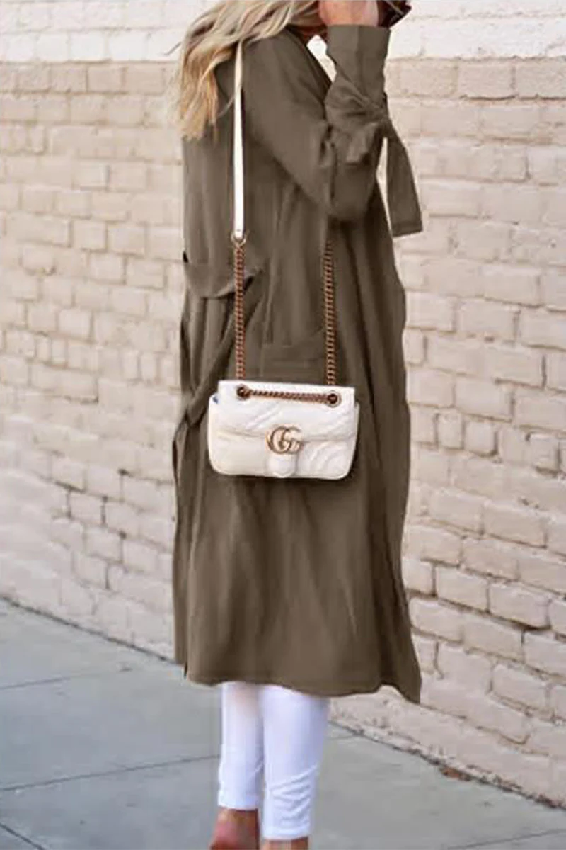 British Style Solid Frenulum Outerwear(6 Colors) - Deanwangkt