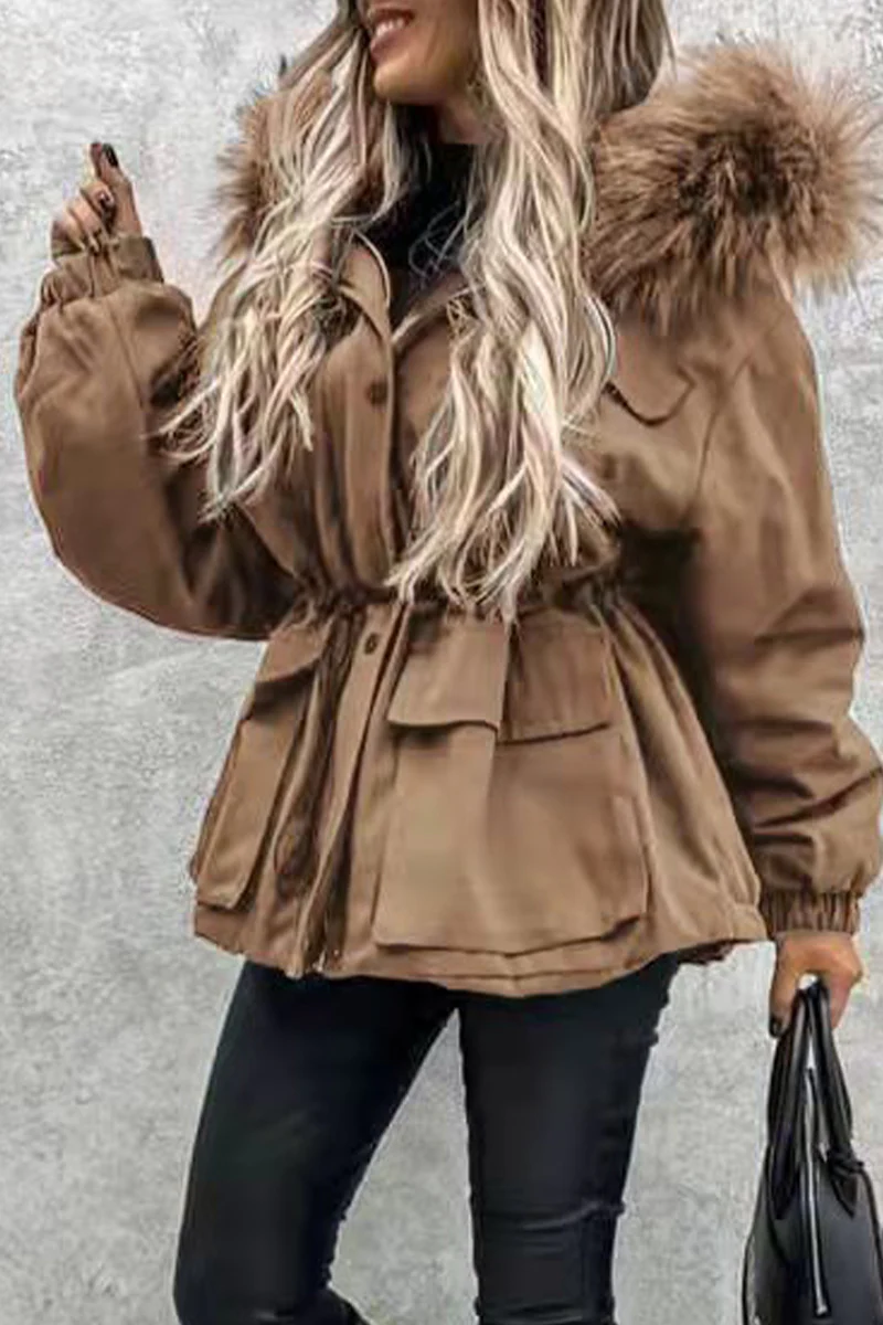 Street Punk Color Block Patchwork Mandarin Collar Outerwear - Deanwangkt