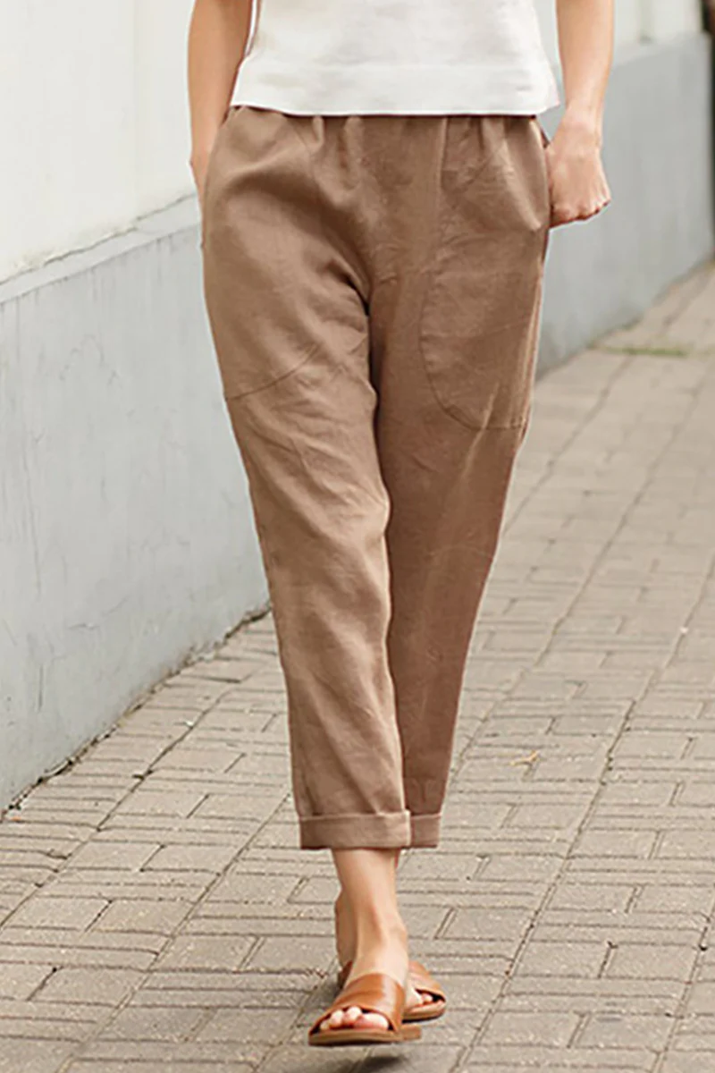 Casual Mid Waist Solid Color Bottoms(7 Colors) - Deanwangkt