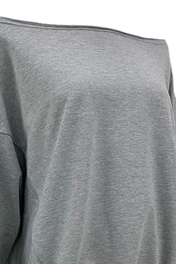 Casual Elegant Solid Patchwork Fold Off the Shoulder Hoodies - Deanwangkt