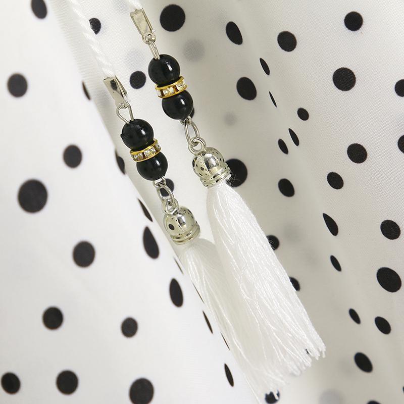 Florcoo V Neck Dot Printed Floor Length Dress(3 Colors) - Deanwangkt