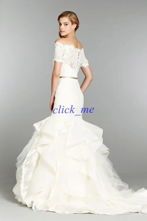 2015 Cheap Off Shoulder Lace Bolero Jacket Illusion Covered Button Jackets Bridal Shrug Bride Wraps Wedding Dress Accessories Shawl - Deanwangkt