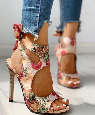 DEANWANGKT  European and American Style Stiletto Women's Shoes Foreign Trade  Summer High Heel Roman Sandals 34-43 Large Size Shoes - Deanwangkt