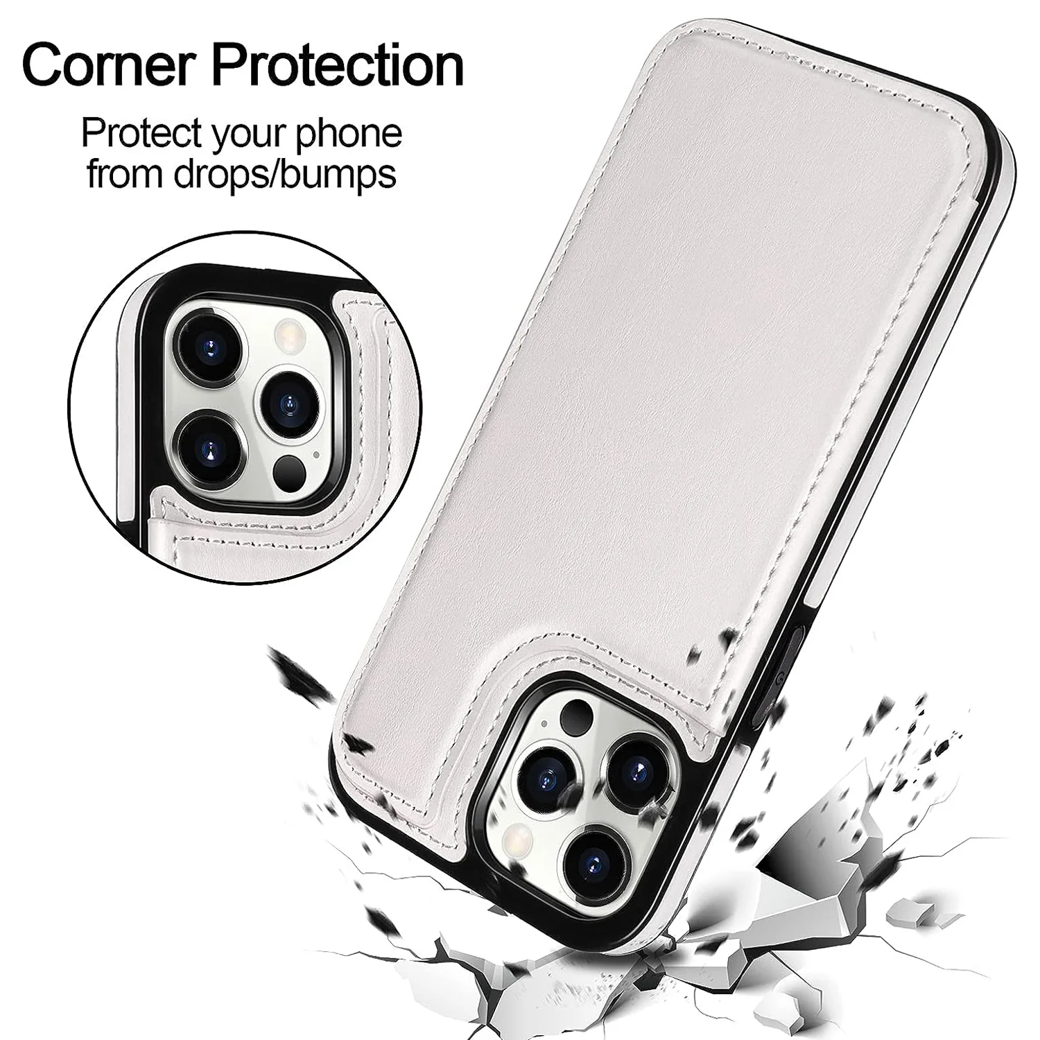 Premium PU Leather Wallet Phone Case with Card Slots and Magnetic Closure - Slim-Fit Design for iPhone 11, 12, 13, 14 Series & More - 4G/5G Compatible - Deanwangkt