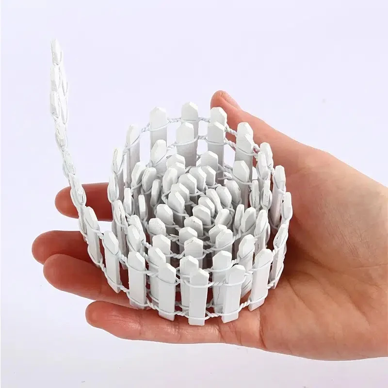1pc Mini Wooden Fence, Miniature Fence For Fairy Garden Micro Landscape Flower Pots Accessories Ornaments, For Home Room Garden 35.4in*2in, Christmas Gift - Deanwangkt
