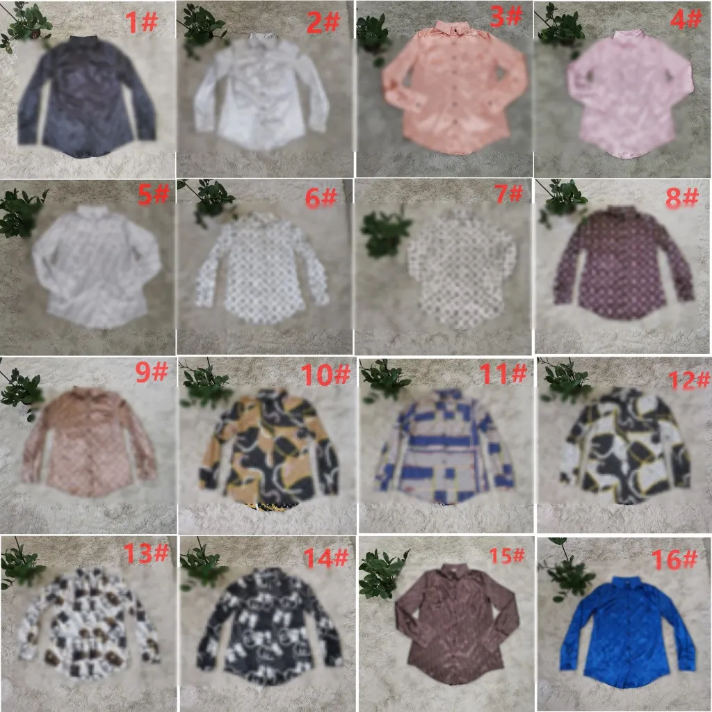 Luxury Women Blouses Shirts Designer Shirt Tops Long Sleeve Slim Fit Shirt Free Ship - Deanwangkt