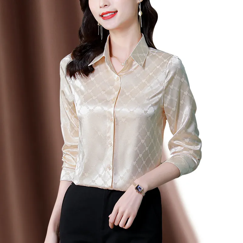 Fashion Plus Size Shirts Designer Tops Women's Lapel Runway Button Shirt Long Sleeve Spring Autumn Winter Office Ladies Printed Blouses Back to School Top - Deanwangkt