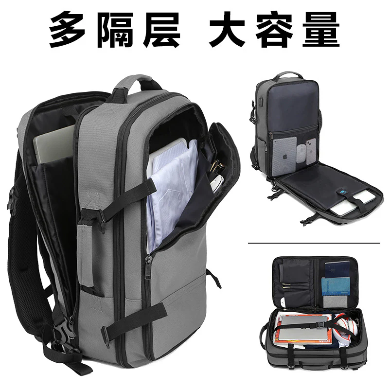 deanwangkt  New Business Backpack Men's Large Capacity Scalable Travel Backpack USB Charging Multifunctional Waterproof Computer Bag - Deanwangkt