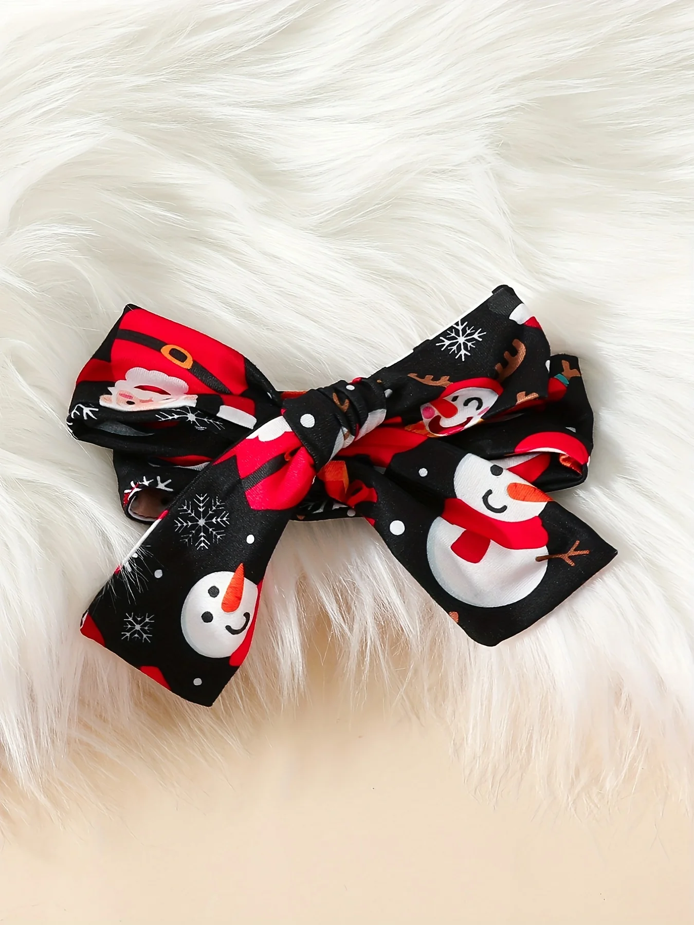 3pcs Christmas Outfits - Flying Sleeve Long-sleeved Romper + Bowknot Trousers Set with Free Headband - Deanwangkt