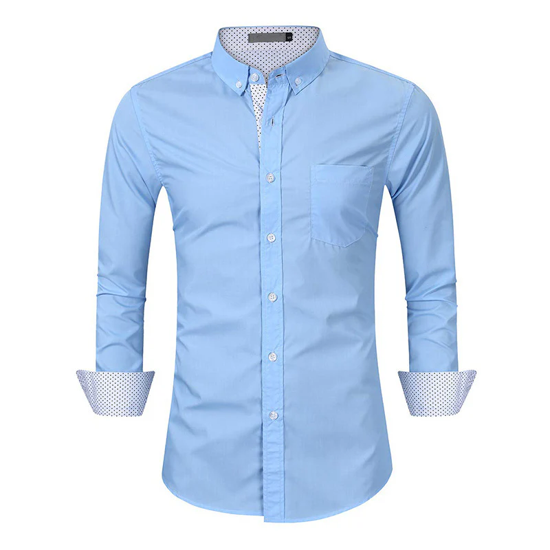 DEANWANGKT 2025 Cross-border explosion   autumn and winter men's shirts, long-sleeved  business men's shirts processing and wholesale - Deanwangkt