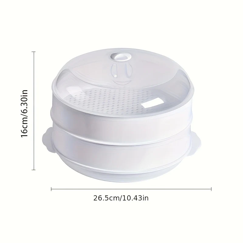 1 Set BPA-Free Multi-layer Microwave Steamer - Fast Heating, Splash-Proof, Steamed Rice Ready - Stackable Design for Mantou, Buns, Dumplings, Healthy Cooking & Easy Clean - Deanwangkt