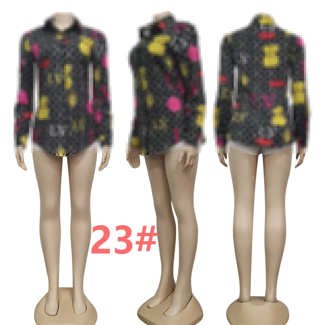 Luxury Women Blouses Shirts Designer Shirt Tops Long Sleeve Slim Fit Shirt Free Ship - Deanwangkt
