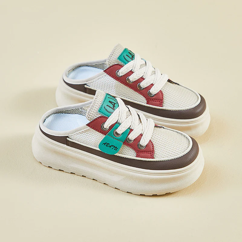2025 summer little white shoes new Korean version ins female students thick sole heightening mesh breathable casual shoes ZY1828 - Deanwangkt