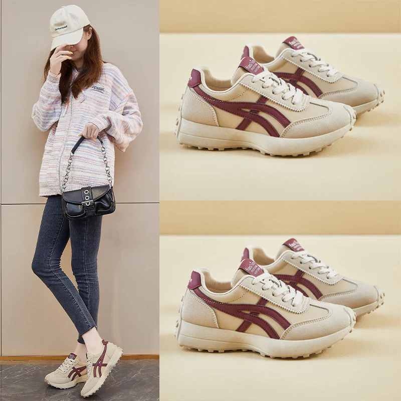 2025 ins Korean version of the new dad shoes girl  spring student sports running casual shoes thick sole height street shot A01 - Deanwangkt