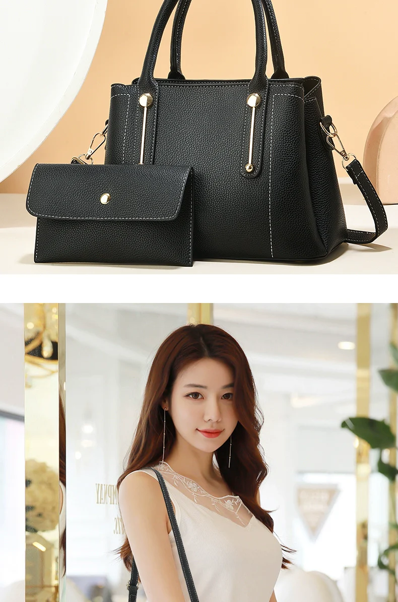 Fashion women's bag  new simple commuter texture large capacity tote bag mother and child bag shoulder messenger bag - Deanwangkt