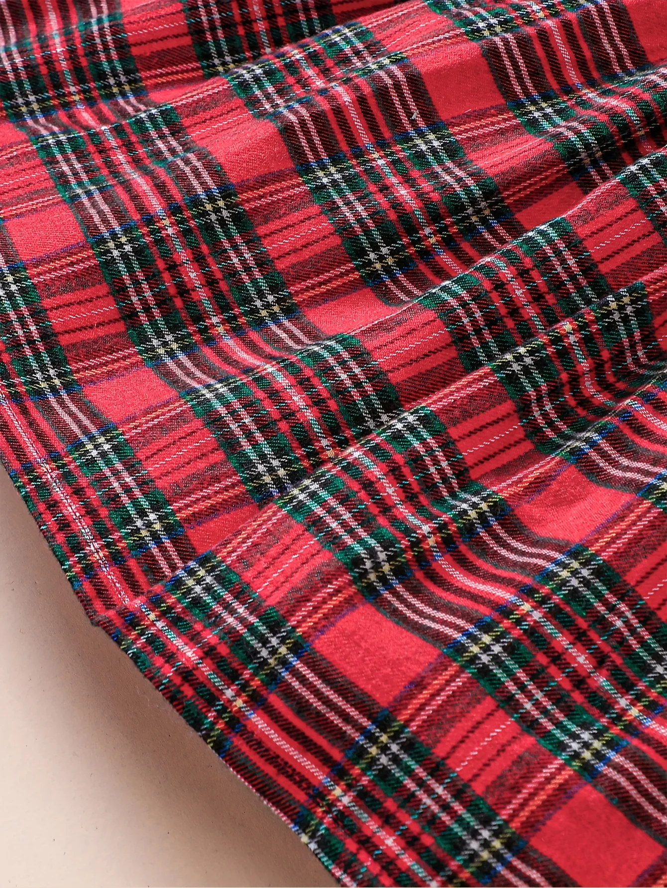 Girls 2pcs Christmas Sets Ribbed Knit Cardigan With Bow & Plaid Sleeveless Collar Dress Set For Christmas, outdoor Party, Fall - Deanwangkt