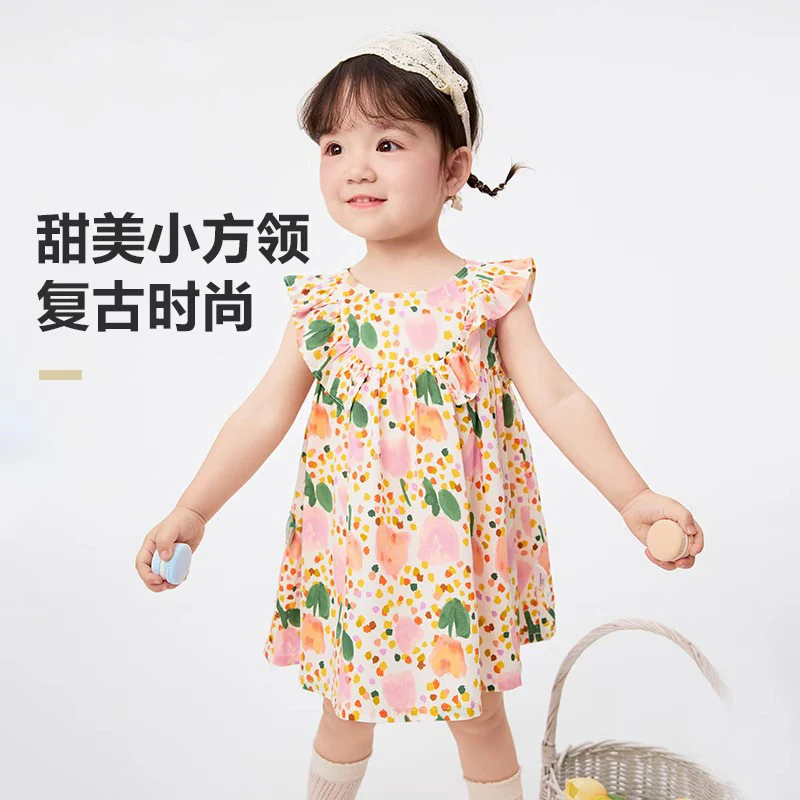 Girls' Princess Dress Cute Sweet Infant Skirt Children's Summer Sleeveless Thin Baby Girl Dress - Deanwangkt