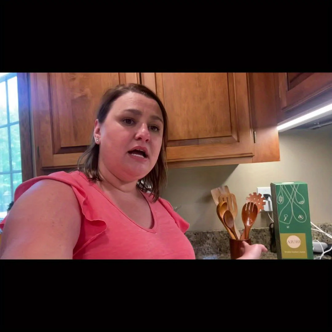 7pcs Wooden Utensils For Cooking, Wooden Spoons With Box, Wooden Utensils Set, Wood Kitchen Utensils For Nonstick Pan, Wood Spatula Spoon Nonstick Kitchen Utensil Set With Holder - Deanwangkt