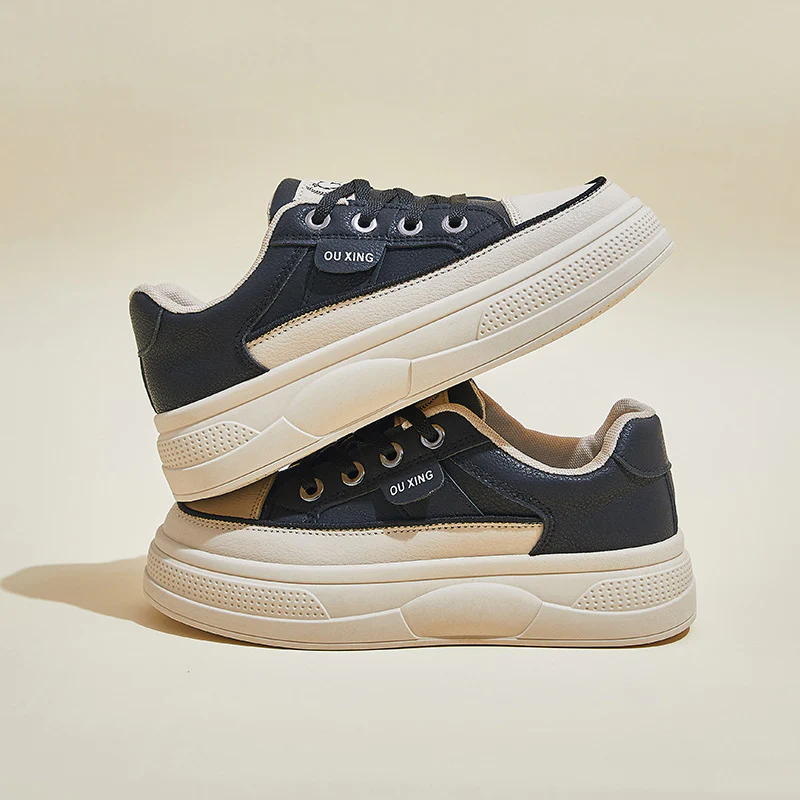 2025 spring little white shoes new Korean version ins female students platform heightening sports board shoes casual shoes HY306 - Deanwangkt