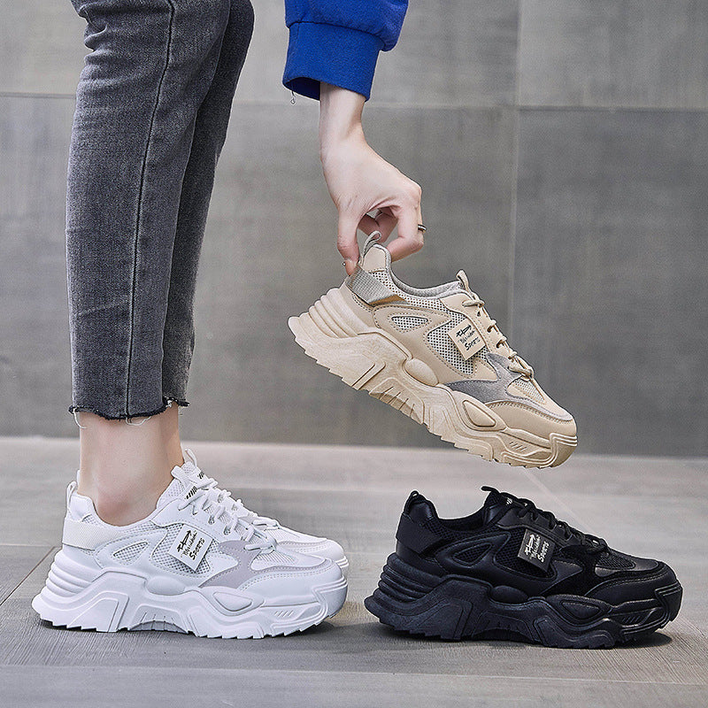 2025 Korean version of spring new dad women's shoes ins tide student sports shoes street shooting Internet celebrity casual shoes women K819 - Deanwangkt